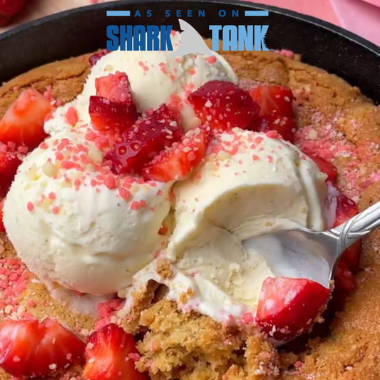 Strawberry Skillet Cookie with Yum Crumbs