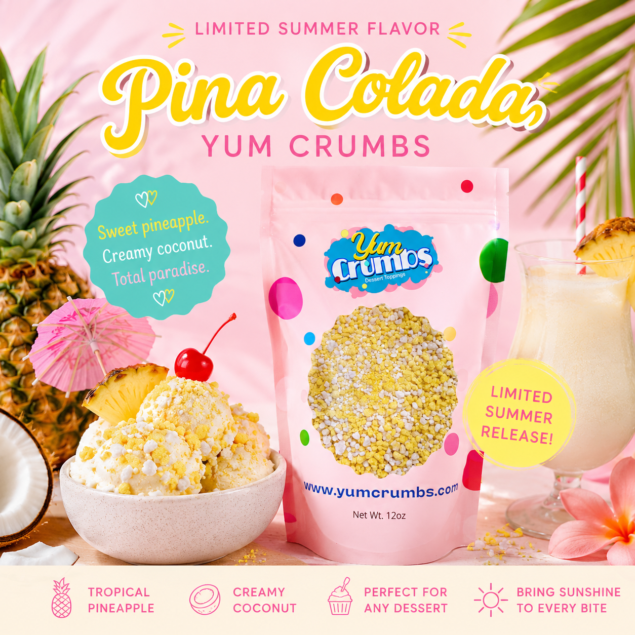 Pina Colada Dessert Toppings 12oz
