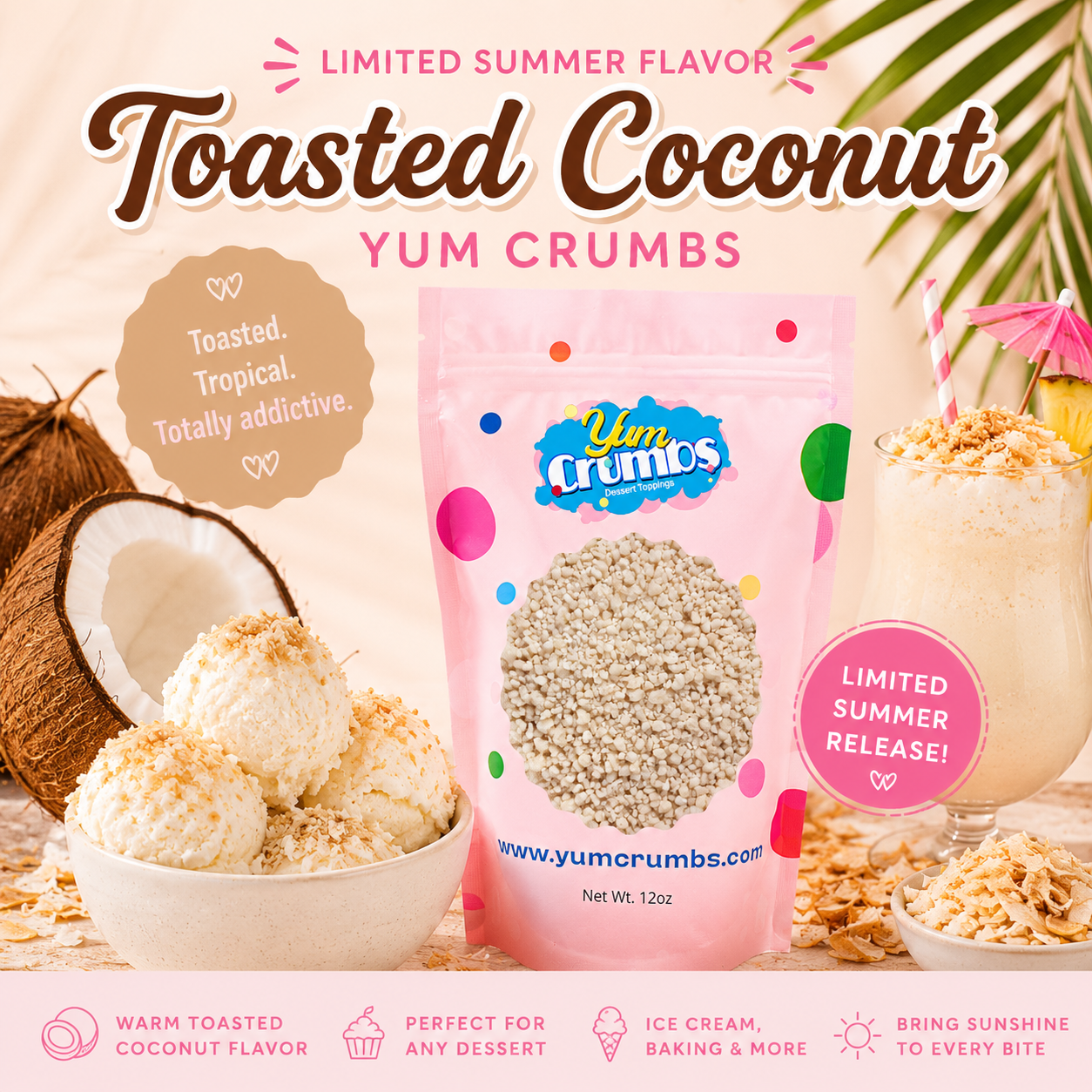 Toasted Coconut Dessert Toppings 12oz