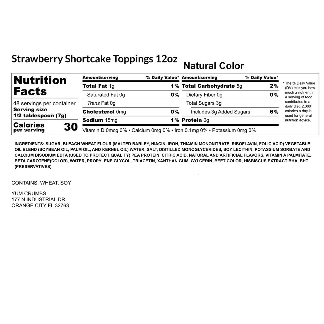 PRE-ORDER Strawberry Shortcake Natural Color 12oz